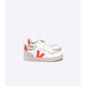 Veja V-10 CWL Sneakers Kinderen White/Orange | BE 858DFM